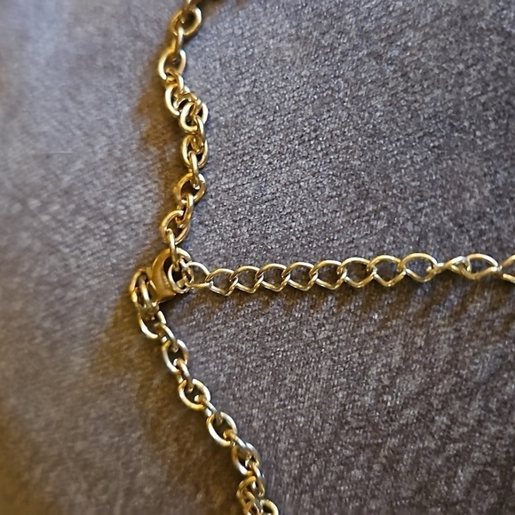 5/$25 VTG Orange Teardrop Bib Statement Necklace - Picture 5 of 7